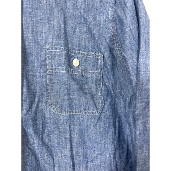 J Crew Denim Button Up 14 Blue Jean Cotton Long Sleeve Western - Picture 3 of 7